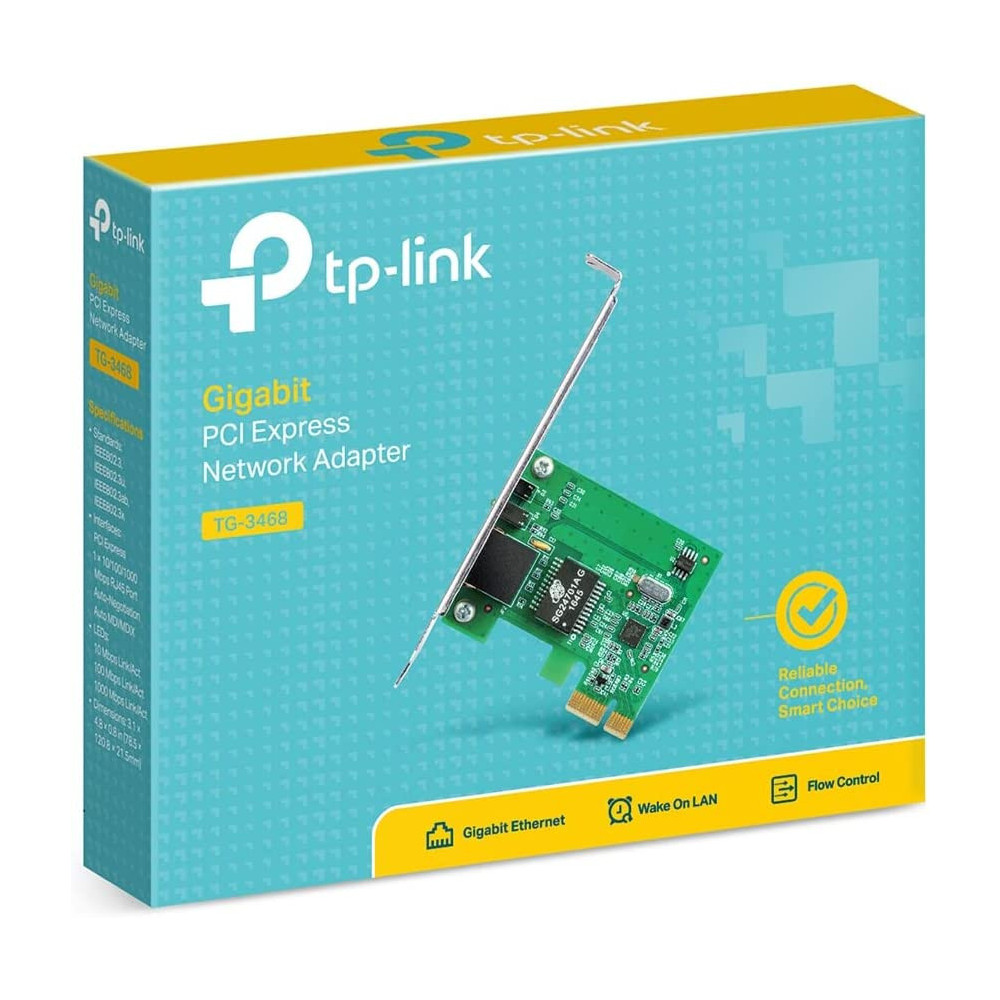 TP-Link 10/100/1000Mbps Gigabit Ethernet PCI Express Network Card (TG-3468), PCIE Network Adapter, Network Card, Ethernet Card for PC, Win10 supported