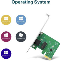 TP-Link 10/100/1000Mbps Gigabit Ethernet PCI Express Network Card (TG-3468), PCIE Network Adapter, Network Card, Ethernet Card for PC, Win10 supported