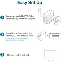 TP-Link 10/100/1000Mbps Gigabit Ethernet PCI Express Network Card (TG-3468), PCIE Network Adapter, Network Card, Ethernet Card for PC, Win10 supported