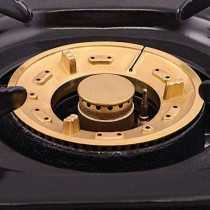 Nikai 2-Burner Gas Stove with Countertop Design Heavy Vessel Support, Auto Piezoelectric Ignition, Stylish Burners, Stainless Steel Panel Compact & Durable for Modern Kitchens NG942T