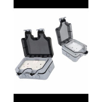 Show Top Waterproof Outdoor Socket, IP66 13A Switched Weatherproof Plug Box, Single Socket