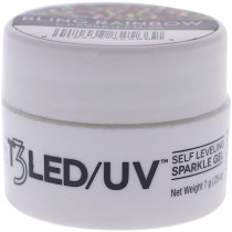 Cuccio Pro T3 Self Leveling Sparkle Gel Bling Rainbow Nail Gel, 7 G
