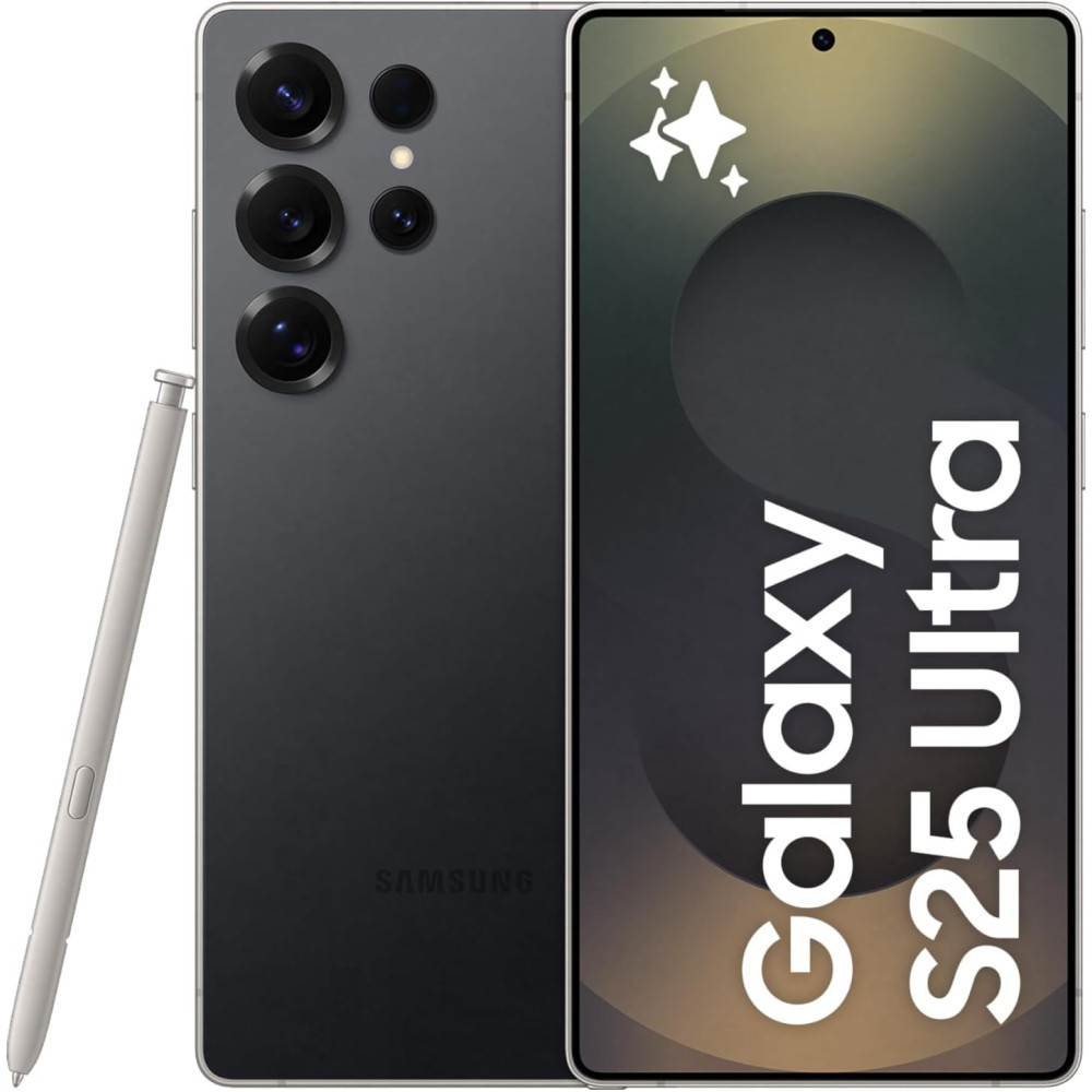 Samsung Galaxy S25 Ultra AI Phone, 256GB Storage, 12GB RAM, Titanium Black, UAE Version, 1 Year Samsung Warranty