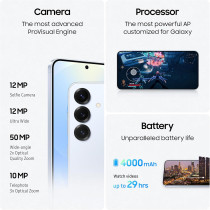 Samsung Galaxy S25 AI Phone, 128GB Storage, 12GB RAM, Icyblue, UAE Version, 1 Year Samsung Warranty