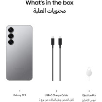 Samsung Galaxy S25 AI Phone, 128GB Storage, 12GB RAM, Silver Shadow, UAE Version, 1 Year Samsung Warranty