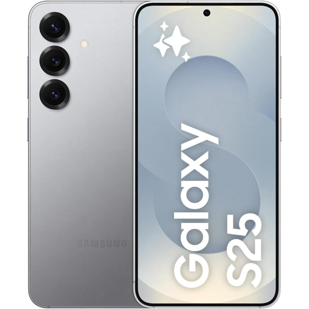 Samsung Galaxy S25 AI Phone, 256GB Storage, 12GB RAM, Silver Shadow, UAE Version, 1 Year Samsung Warranty