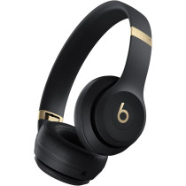 Beats Solo 4 Wireless Bluetooth On-Ear Headphones, Apple & Android Compatible, Up to 50 hours of Battery Life Black/Gold MC2L4