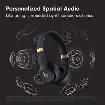 Beats Solo 4 Wireless Bluetooth On-Ear Headphones, Apple & Android Compatible, Up to 50 hours of Battery Life Black/Gold MC2L4