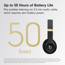Beats Solo 4 Wireless Bluetooth On-Ear Headphones, Apple & Android Compatible, Up to 50 hours of Battery Life Black/Gold MC2L4