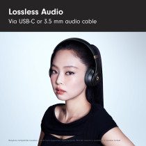 Beats Solo 4 Wireless Bluetooth On-Ear Headphones, Apple & Android Compatible, Up to 50 hours of Battery Life Black/Gold MC2L4