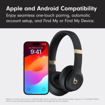 Beats Solo 4 Wireless Bluetooth On-Ear Headphones, Apple & Android Compatible, Up to 50 hours of Battery Life Black/Gold MC2L4