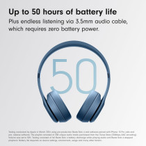 Beats Solo 4 Wireless Bluetooth On-Ear Headphones, Apple & Android Compatible, Up to 50 hours of Battery Life Slate Blue MUW43