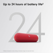 Beats Pill Wireless Bluetooth Speaker and Portable Charger via USB-C, Red MWQW3