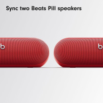 Beats Pill Wireless Bluetooth Speaker and Portable Charger via USB-C, Red MWQW3