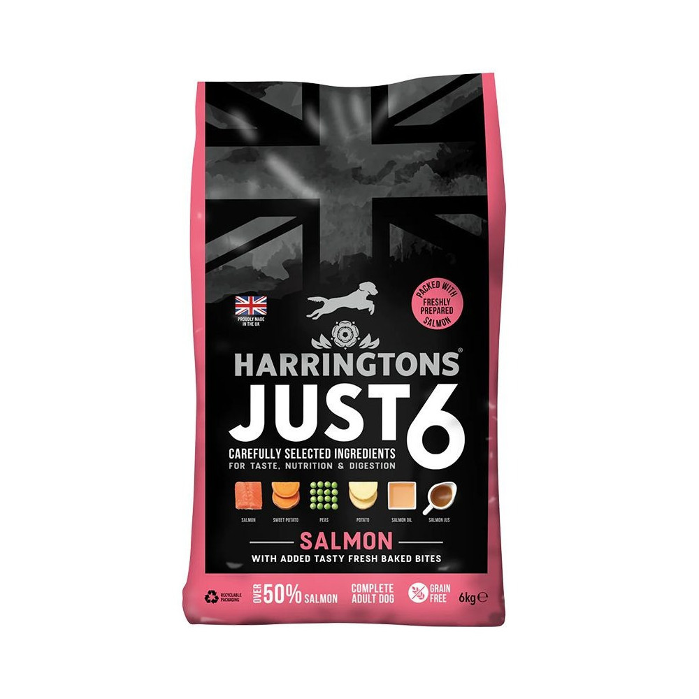 Harringtons 2Kg Just 6 Salmon Grain Free Dry Dog Food
