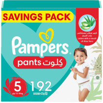 Pampers Baby Dry Pants Size 5, Aloe Vera, 12-18kg, 192 Count, 360 Degree Fit, Leakproof, 4 Mega Packs