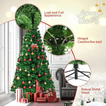 Yoawllty 6 Ft Premium Artificial Christmas Tree For Home, Office, Party Decoration With 10M Warm White Lights (Style1)