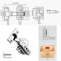 Abbasali Soft Close Cabinet Hinges 110 Degree Full Overlay Cabinets Door Hinges Quiet Hydraulic Buffer Cabinet Hinges Without Clips