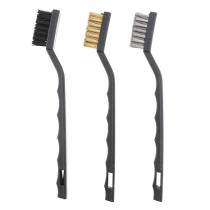 Mafra Nylon Brass Stainless Steel Mini Wire Brush Set, 3 Pieces