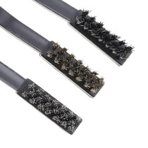 Mafra Nylon Brass Stainless Steel Mini Wire Brush Set, 3 Pieces