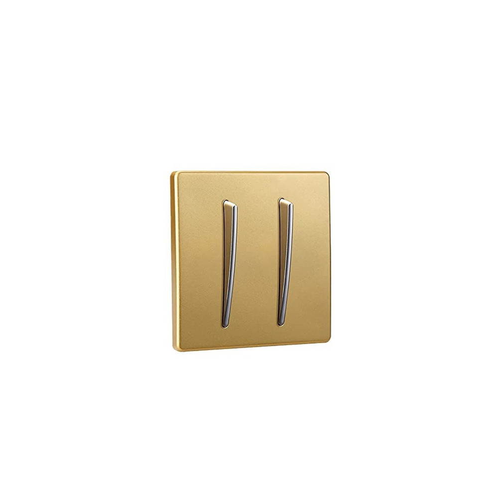 Switches Wall Lamp Switch Socket Panel Personality Fashion Golden 2 Way Single Dual Control 86 Type Push Button Switch, Waterproof Box