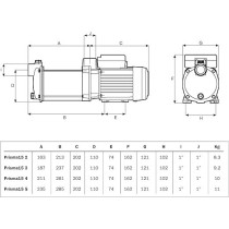 Espa Water Pump 0.8Hp - Espa Prisma 115-3M, Spain
