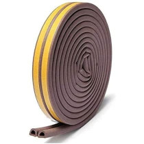 Abbasali Weather Strip, Seal Strip For Doors And Windows Self-Adhesive Foam Door Sealing Strip Soundproof Weatherproof Seal Strip Insulation Gap Blocker (1 Roll Of 2 Strips, Total 5M Long) (White)