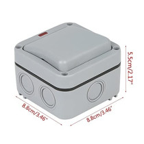 Switches - Wall Switch Outdoor Waterproof Dust-Proof Wall Switch Socket For Garden (11Ag201028-2)