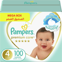Pampers Premium Care Taped Baby Diapers, Size 4, 100 Count