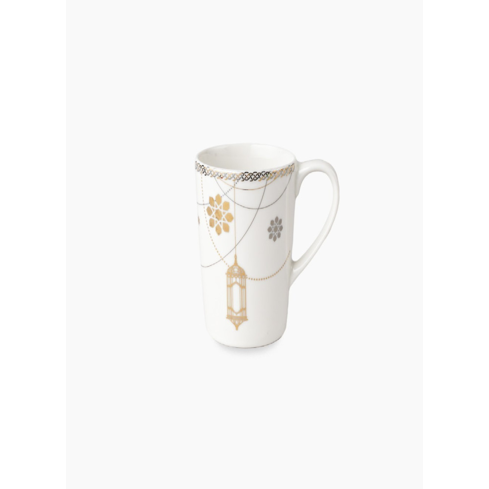 Homesmiths Rosa Farha Large Mug, Off White/Gold