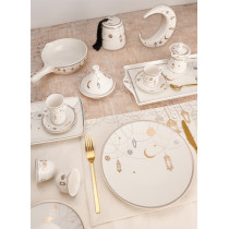 Homesmiths Rosa Farha Large Mug, Off White/Gold