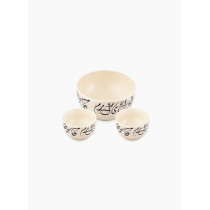 Homesmiths Rosa Kalemat Fruit Set 7 Pieces, Off White/Navy Blue/Gold