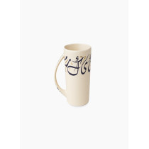 Homesmiths Rosa Kalemat Large Mug, Off White/Navy Blue/Gold