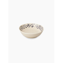 Homesmiths Rosa Kalemat Soup Plate 20 Cm, Off White/Navy Blue/Gold