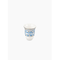 Homesmiths Rosa Nogoum Cawa Cup Set 6 Pieces, White/Blue/Silver