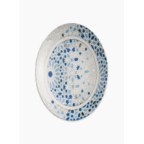 Homesmiths Rosa Nogoum Large Serving Plate 40 Cm, White/Blue/Silver