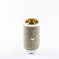 Otantik Asalah Incense Burner, Olive And Gold Ceramic, Elegant Aromatherapy Holder For Home Decor, Living Room, Bedroom And Ramadan, Decorative Incense Stand