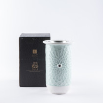 Otantik Asalah Incense Burner, Teal And Silver Ceramic, Stylish Aromatherapy Holder For Home Decor, Living Room, Bedroom And Ramadan, Decorative Incense Stand