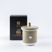 Otantik Asalah Large Scented Candle, Olive And Gold, Elegant Aromatherapy Candle For Home Decor, Living Room, Bedroom, Ramadan And Special Occasions, Luxurious Fragrance