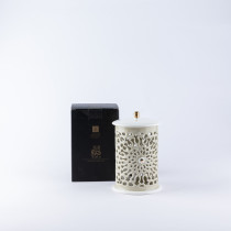 Otantik Asalah Small Electronic Candle, Beige And Gold, Elegant Led Candle For Home Decor, Living Room, Bedroom, Ramadan And Special Occasions, Safe And Stylish Lighting