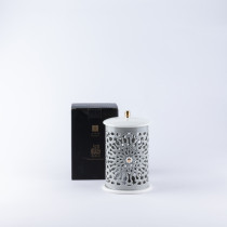 Otantik Asalah Small Electronic Candle, Grey And Gold, Elegant Led Candle For Home Decor, Living Room, Bedroom, Ramadan And Special Occasions, Safe And Stylish Lighting