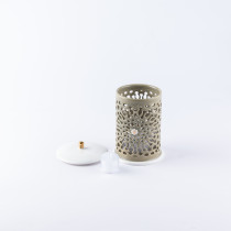 Otantik Asalah Small Electronic Candle, Olive And Gold, Elegant Led Candle For Home Decor, Living Room, Bedroom, Ramadan And Special Occasions, Safe And Stylish Lighting