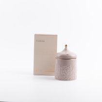 Otantik Jiwar Small Scented Candle , Medium Size, Purple And Gold , Elegant Aromatherapy Candle For Home Decor, Living Room, Bedroom, Ramadan, And Special Occasions , Luxurious Fragrance And Stylish Design