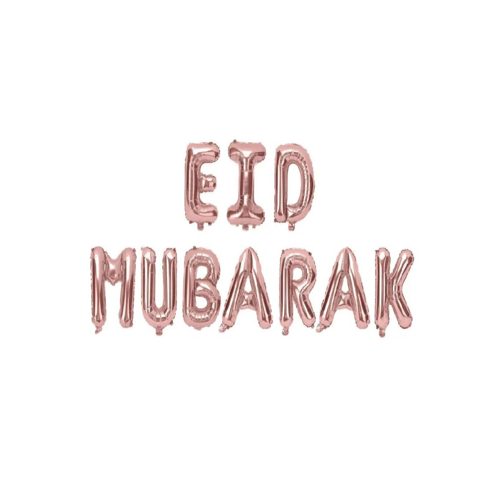 Peacock Supplies Homesmiths Eid Mubarak Foil Balloons Rose Gold, For Occassions Like Ramadan