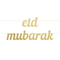 Peacock Supplies Homesmiths Eid Mubarak Letter Banner Gold, For Occassions Like Ramadan