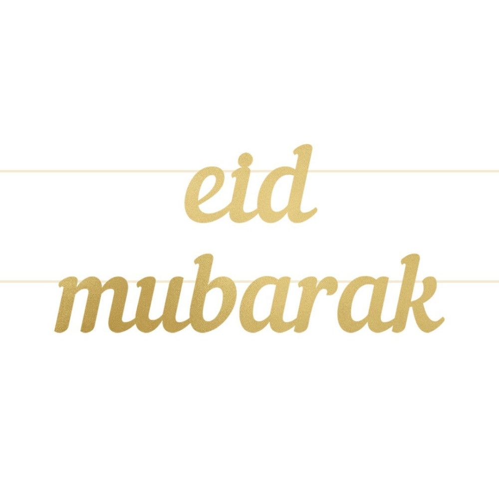 Peacock Supplies Homesmiths Eid Mubarak Letter Banner Gold, For Occassions Like Ramadan