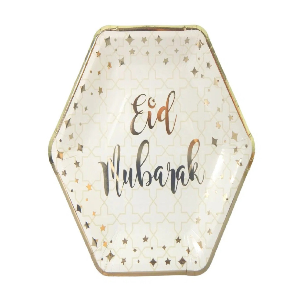 Peacock Supplies Eid Mubarak Party Plates (10Pk), For Occassions Like Ramadan