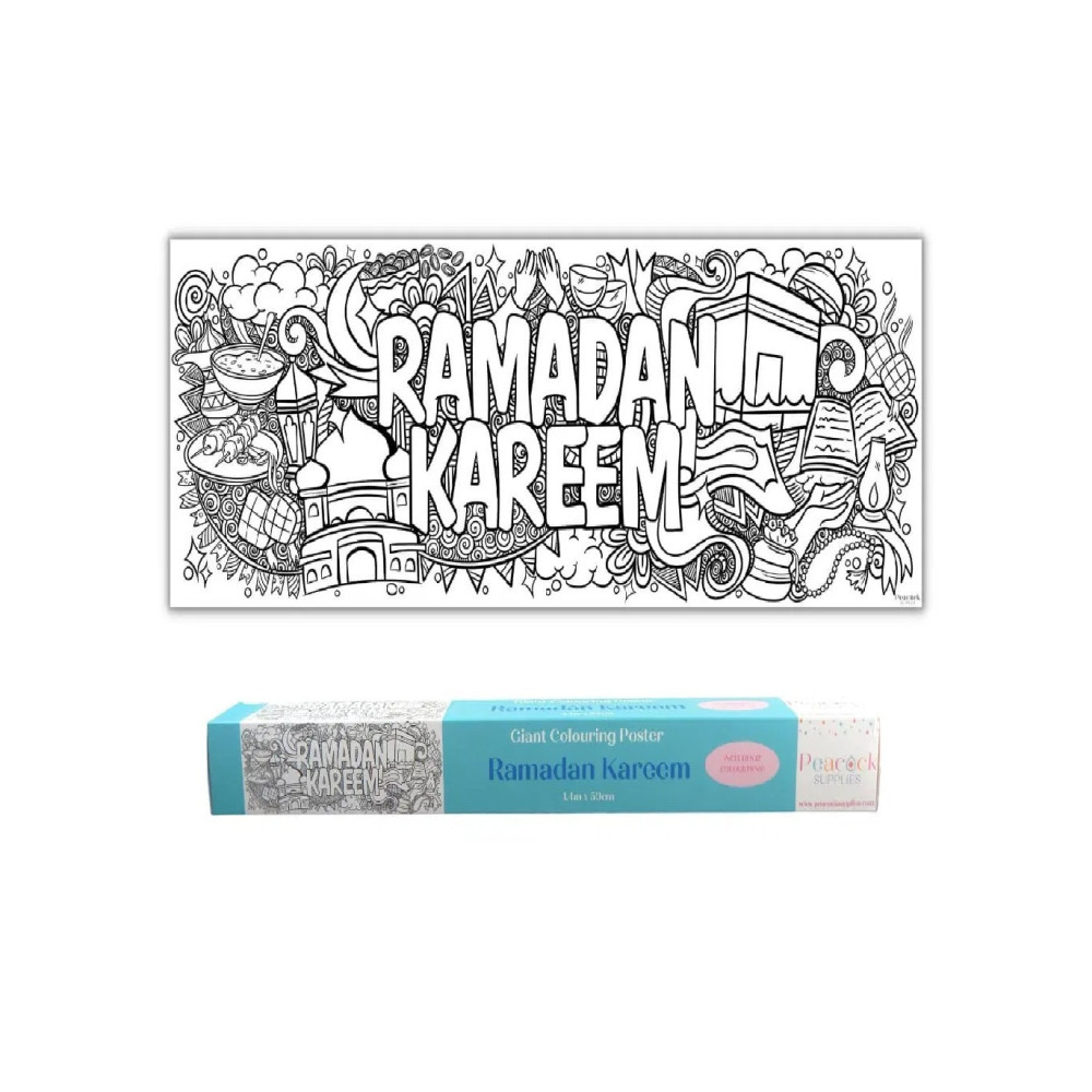 Peacock Supplies Ramadan Giant Colouring Poster Banner, For Occassions Like Ramadan