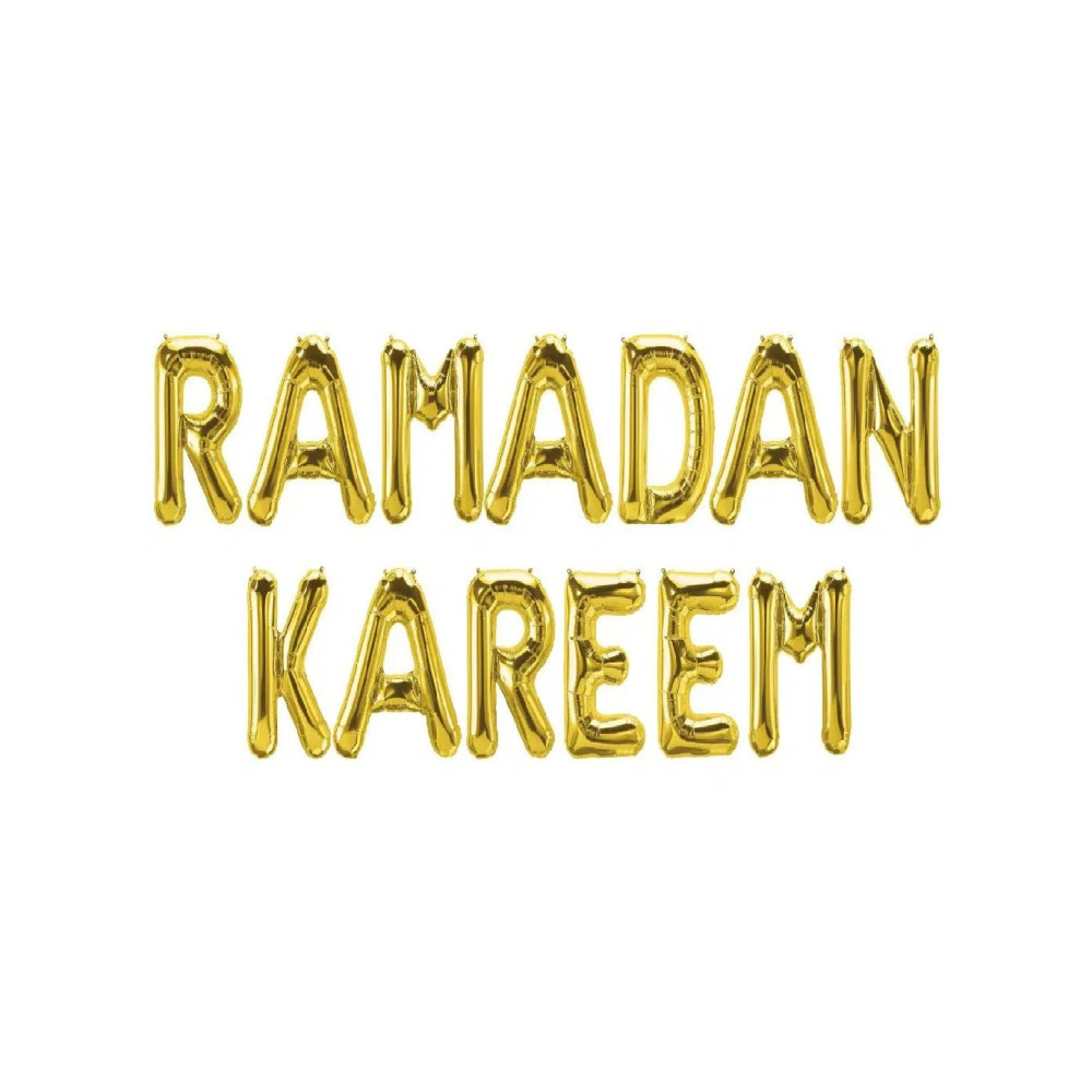 Peacock Supplies Ramadan Kareem Foil Balloons Gold, For Occassions Like Ramadan