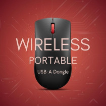 Lenovo 150 Wireless Mouse 2.4G via USB-A Dongle LED Optical Sensor 1000 DPI Black, GY51L52638
